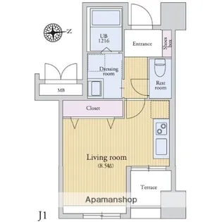 ラクレイス薬院【7階】の間取り