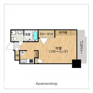 エステートモア天神アトリエ【13階】の間取り