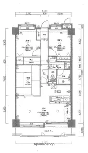 エンゼルマリナコート姪浜参番館【4階】の間取り