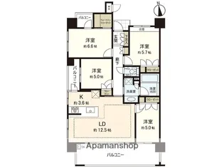 パークホームズ室見2丁目【2階】の間取り
