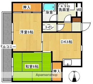 メゾンドールF【5階】の間取り