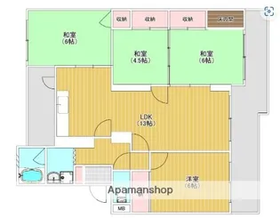小笹ハイツ33棟【5階】の間取り
