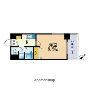 福岡県福岡市中央区地行4丁目【マンション】の間取り
