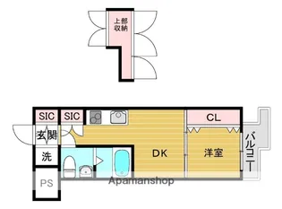 アリビオ天神南【9階】の間取り