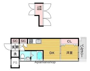 アリビオ天神南【10階】の間取り