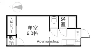 エレガンスハイツ警固【1階】の間取り