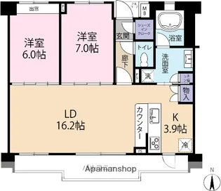 パークハウス警固フォレスト【2階】の間取り