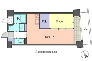 レジデンス住吉【9階】の間取り