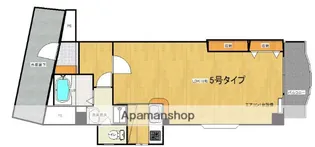 1DKの間取り画像