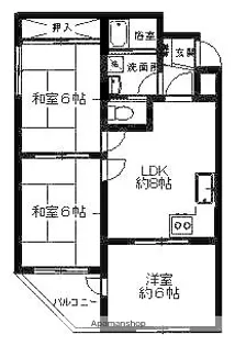 ブルーメ小戸公園【2階】の間取り