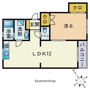 ラウレア姪浜【3階】の間取り