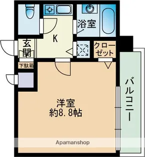 ヴィラージュ室見【3階】の間取り