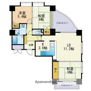 グランド・ビスタ室見【7階】の間取り
