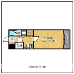 ベルトリーニ警固【2階】の間取り