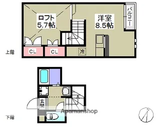 パサージュ九研【2階】の間取り