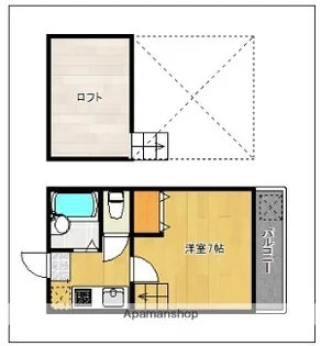 エクセリーヌ愛宕【1階】の間取り