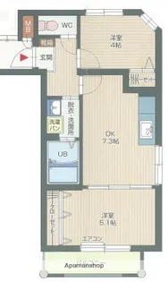 セジュール平和【1階】の間取り