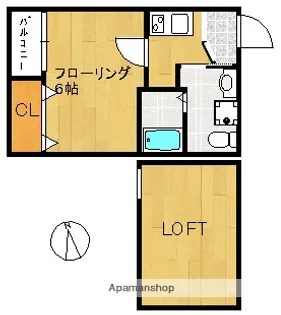 チェルカーレ大橋【1階】の間取り