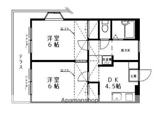 シエスタ別府【1階】の間取り