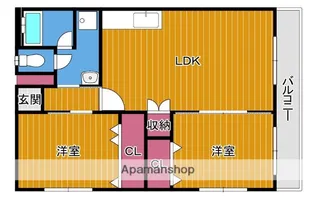 第2レジデンス室見【4階】の間取り
