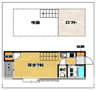 エスポアール西新【1階】の間取り