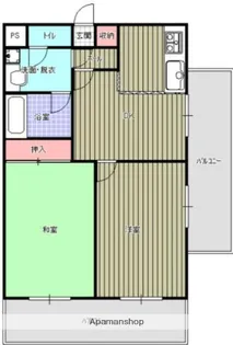 ダイアパレス大名第2【6階】の間取り