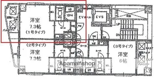 カーサ天神南【3階】の間取り