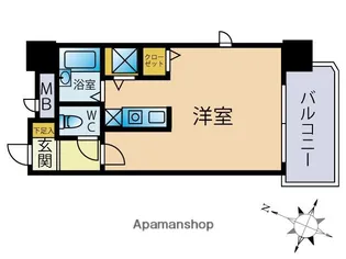 フレックス博多Ⅴ【7階】の間取り