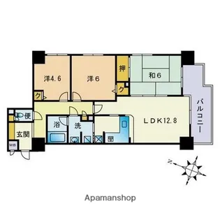 藤和シティコープ平尾駅前【14階】の間取り