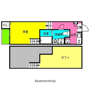 セレーナ清水【2階】の間取り