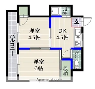 シティ別府【3階】の間取り