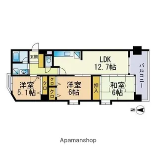 グランディール三和【3階】の間取り