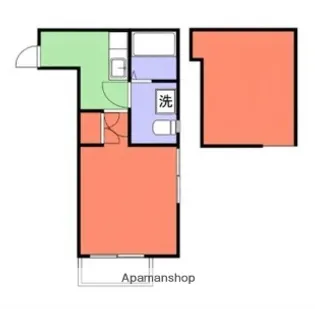 フローレス西新【2階】の間取り