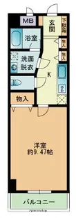 サンフローラ西新【3階】の間取り