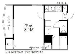 クレール赤坂【3階】の間取り