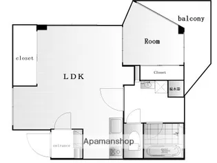 ルエメゾンロワール祇園【7階】の間取り