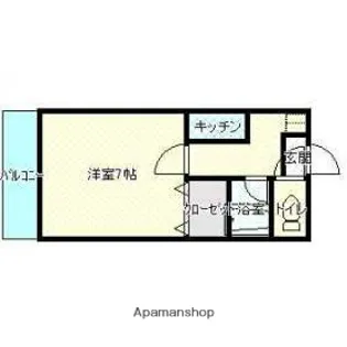 メゾンエヴァンターユ【5階】の間取り