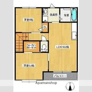 シャネラ・ディアス【2階】の間取り