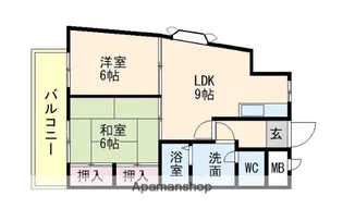 シーガル姪浜【8階】の間取り