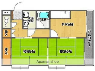 プラムハイツ【3階】の間取り