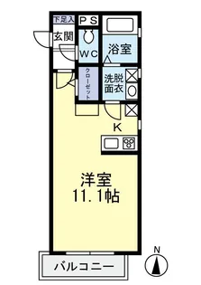 プレスト福大前D棟【2階】の間取り
