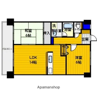 ウェルネス阿部【4階】の間取り