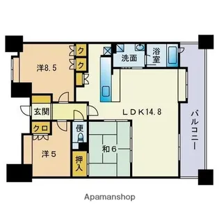 コアマンション城南ネクステージ【7階】の間取り
