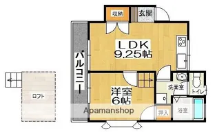 ベルハイム樋井川【1階】の間取り