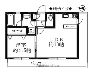 ドゥミル田島【2階】の間取り