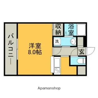 エンクレスト博多駅前Ⅱ【3階】の間取り