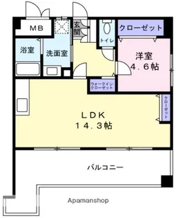 シティコート中陽【7階】の間取り