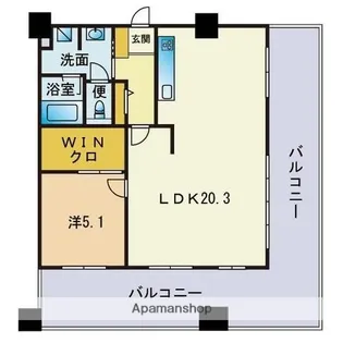 アトゥリエ薬院【8階】の間取り