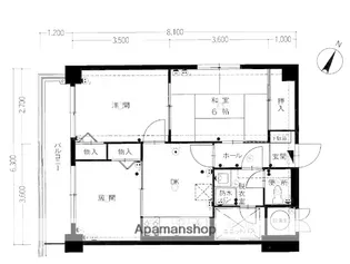 ロワールマンション平尾【5階】の間取り