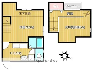 セレス周船寺【1階】の間取り
